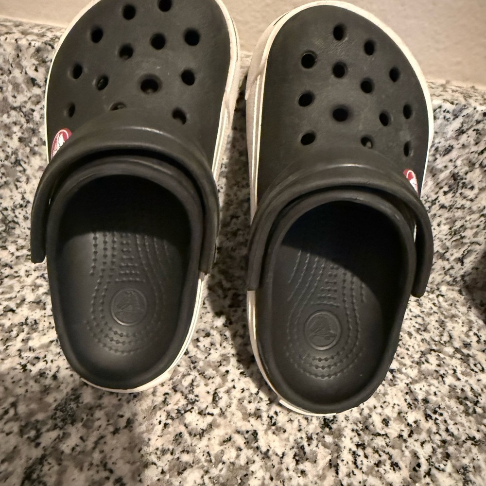 CROCS Kids Black and White Clogs